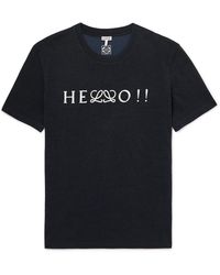Loewe - Cotton-Blend Anagram T-Shirt - Lyst