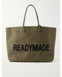 READYMADE - Dorothy Large Nubuck-trimmed Logo-embroidered Canvas Tote Bag - Lyst