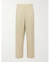 AURALEE - Pleated Straight-leg Wool Suit Trousers - Lyst