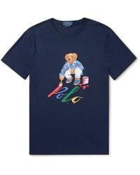 Polo Ralph Lauren - Slim-fit Logo-print Cotton-jersey T-shirt - Lyst