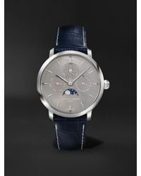 Frederique Constant - Slimline Automatic Perpetual Calendar Moon-phase 42mm Stainless Steel And Leather Watch - Lyst