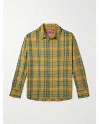 The Elder Statesman - Pashmina Checked Wool And Cashmere-Blend Shirt - Lyst