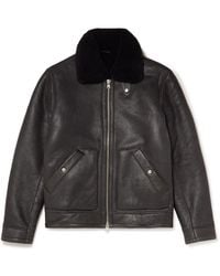 NN07 - Atkinson 8173 Shearling Bomber Jacket - Lyst