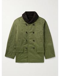 Universal Works - Reversible Double-Breasted Sherpa-Trimmed Cotton-Twill Jacket - Lyst