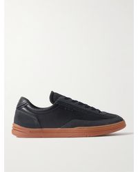 Stone Island - Rock Suede-trimmed Leather Sneakers - Lyst