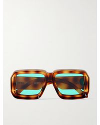 Loewe - Paula's Ibiza Dive Oversized Square-Frame Tortoiseshell Acetate Sunglasses - Lyst