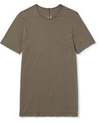 Rick Owens - Level Panelled Cotton-jersey T-shirt - Lyst