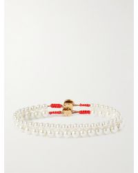 Roxanne Assoulin Pearly Whites Set Of Two Gold-tone Faux Pearl Bracelets