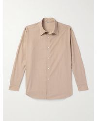 AURALEE - Striped Wool Shirt - Lyst