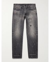 John Elliott - The Daze Straight-Leg Distressed Selvedge Jeans - Lyst