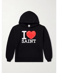 SAINT Mxxxxxx - I Love Saint Logo-print Cotton-jersey Hoodie - Lyst
