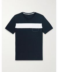 Incotex - Zanone Striped Ice Cotton-jersey T-shirt - Lyst