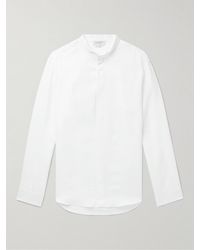 Gabriela Hearst - Ollie Grandad-collar Linen Shirt - Lyst