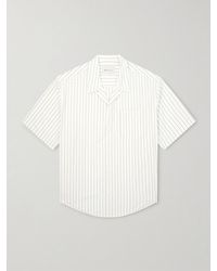 Ami Paris - Logo-Embossed Striped Cotton-Poplin Shirt - Lyst