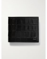 Christian Louboutin - Logo-appliquéd Croc-effect Glossed-leather Billfold Wallet - Lyst