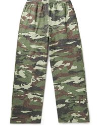 Acne Studios - Camouflage-print Organic Cotton-jersey Wide-leg Trousers - Lyst