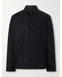 Stone Island - Ghost Wool And Nylon-Blend Flannel Overshirt - Lyst