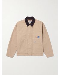 Carhartt - Og Arcan Corduroy-Trimmed Printed Organic Cotton-Canvas Chore Jacket - Lyst