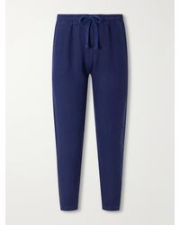 Fedeli - Straight-Leg Linen Drawstring Trousers - Lyst