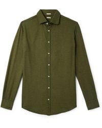 Massimo Alba - Canary Herringbone Cotton-blend Flannel Shirt - Lyst