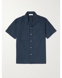 Save Khaki - Camp-collar Garment-dyed Cotton Oxford Shirt - Lyst