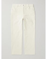 Dime - Straight-leg Logo-embroidered Cotton-blend Corduroy Trousers - Lyst