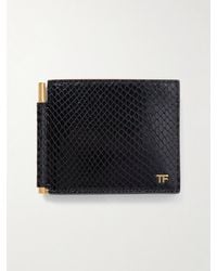 Tom Ford - Aufklappbares Portemonnaie aus Leder mit Schlangeneffekt - Lyst