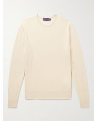 Ralph Lauren Purple Label - Slim-fit Silk And Cashmere-blend Sweater - Lyst