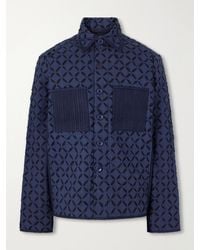 Kardo - Wynton Cut-Out Padded Textured-Cotton Blouson Jacket - Lyst