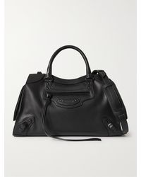 Balenciaga Neo Classic City Studded Full-grain Leather Messenger Bag - Black