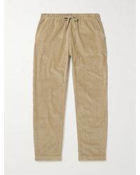 Hartford - Joggy Straight-Leg Cotton-Corduroy Drawstring Trousers - Lyst