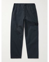 Stone Island - Ghost Straight-Leg Logo-Appliquéd Organic Cotton Chinos - Lyst