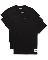 Jil Sander - Set Of Three Organic Cotton-jersey T-shirts - Lyst