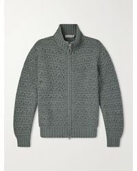 Canali - Alpaca-Blend Zip-Up Sweater - Lyst