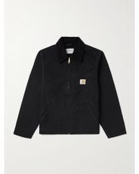 Carhartt - Detroit Corduroy-trimmed Organic Cotton-canvas Jacket - Lyst