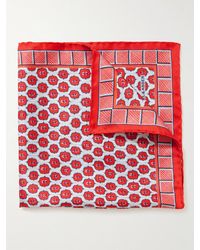 Turnbull & Asser Printed Silk-twill Pocket Square - Red