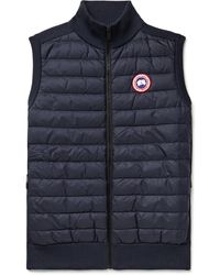 Canada Goose - Hybridge Slim-fit Merino Wool And Quilted Nylon Down Gilet - Lyst
