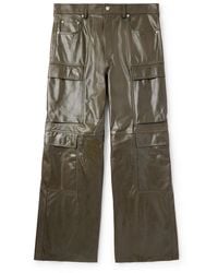 Rick Owens - Straight-Leg Leather Cargo Trousers - Lyst