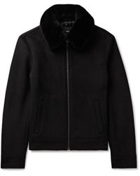 Yves Salomon - Shearling-trimmed Wool And Cashmere-blend Jacket - Lyst