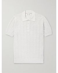 Brunello Cucinelli - Slim-fit Ribbed Cotton Polo Shirt - Lyst