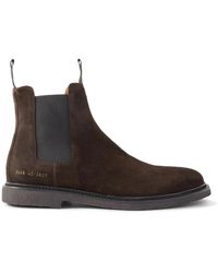 Common Projects - Waxed-Suede Chelsea Boots - Lyst