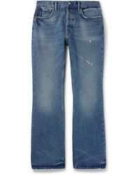 Acne Studios 1989 Penicillin Straight-leg Distressed Jeans in Blue