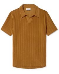 Oliver Spencer - Austell Striped Cotton-blend Terry Polo Shirt - Lyst