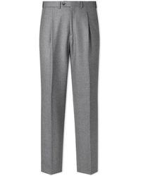 Saman Amel - Wide-leg Pleated Wool-flannel Suit Trousers - Lyst