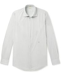 Massimo Alba - Genova Cut-away Collar Striped Cotton-twill Shirt - Lyst