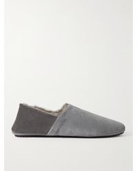 MR P. - Babouche Shearling-Lined Suede Slippers - Lyst