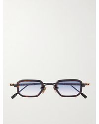 sato - Deneb-T Square-Frame Titanium, Tortoiseshell Acetate And-Tone Sunglasses - Lyst