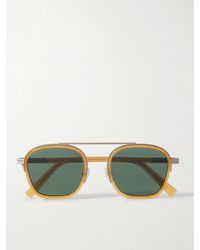 ZEGNA - Aviator-Style-Tone And Acetate Sunglasses - Lyst