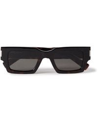 Saint Laurent - Square-frame Tortoiseshell Acetate Sunglasses - Lyst