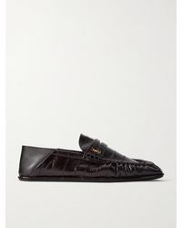 Saint Laurent - Le Loafer Monogram Logo-appliquéd Eel Penny Loafers - Lyst